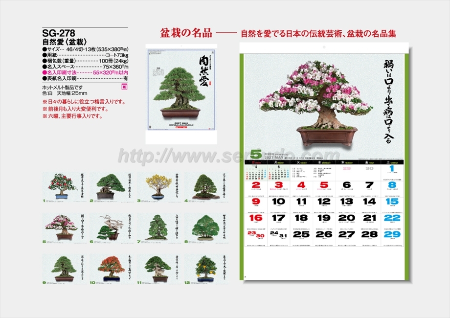 SG-278 自然愛(盆栽)商品カタログ画像