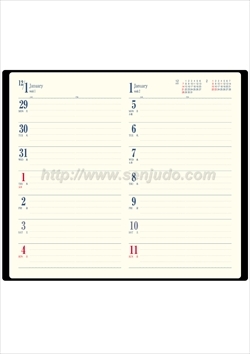 SG-883 手帳C 表紙色・黒画像2