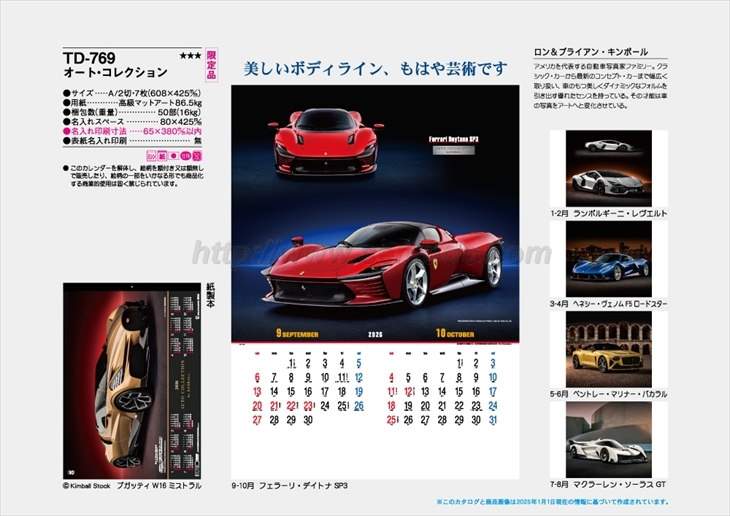 TD-769 オート・コレクション商品カタログ画像